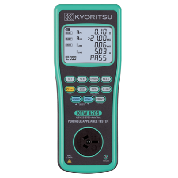 KYORITSU 6205 Portable Appliance Tester